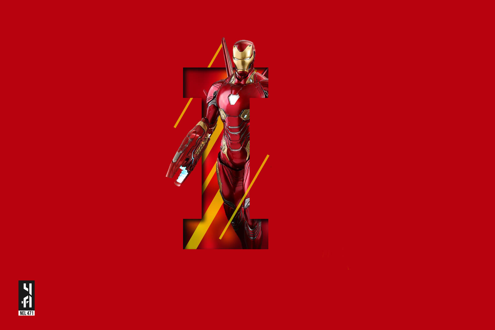 Wallpapers Iron Man screensaver artwork on the desktop