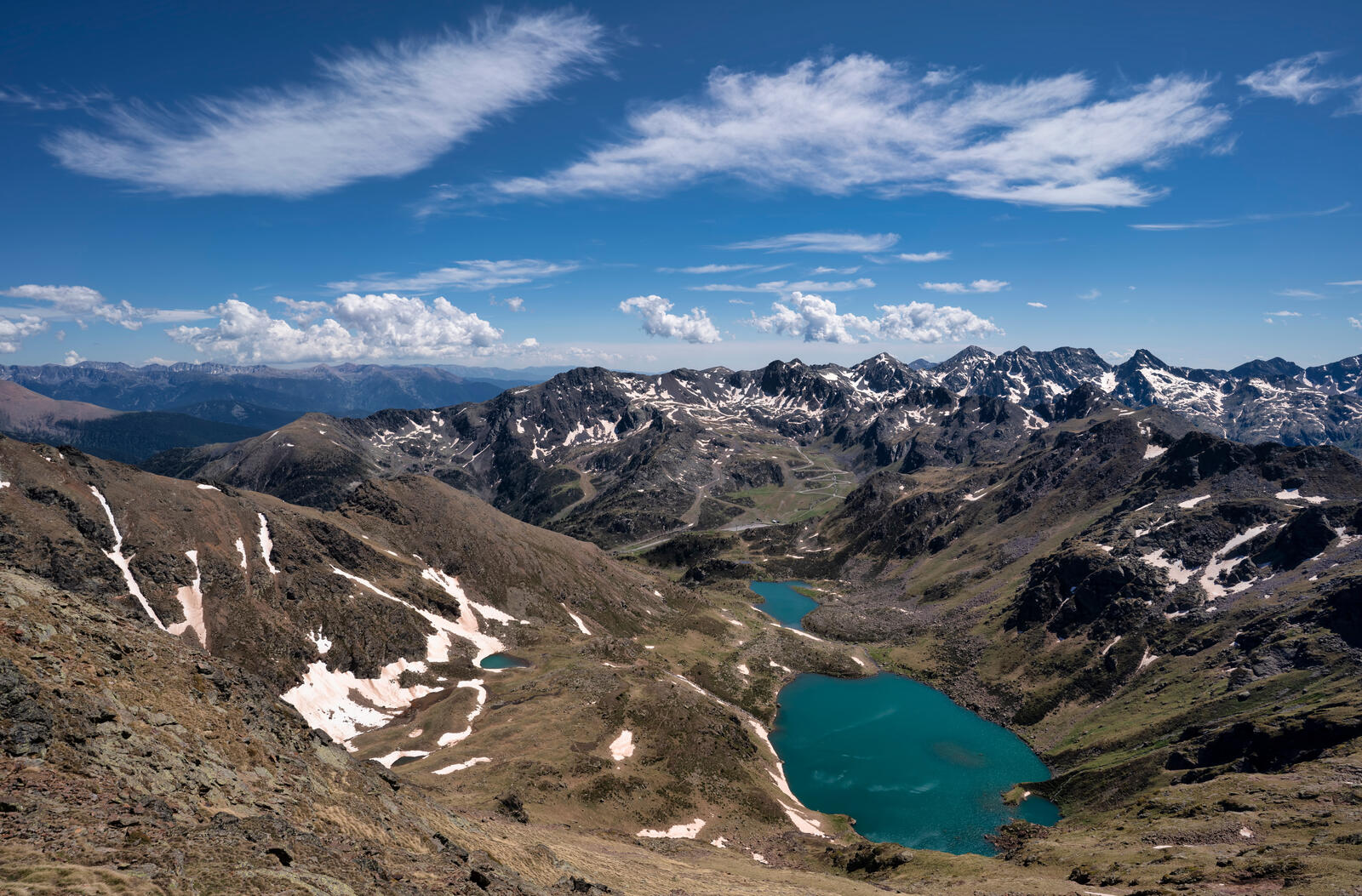 Wallpapers clouds mountain lake Andorra on the desktop
