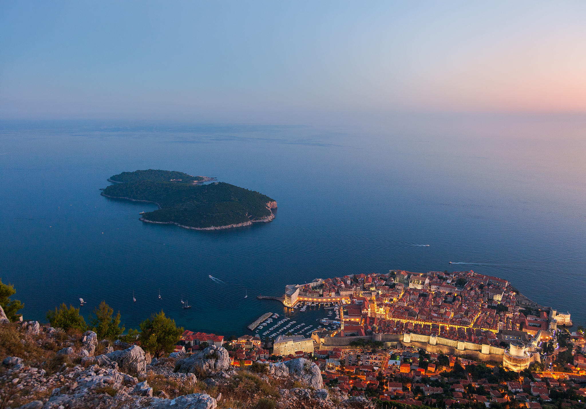 Wallpapers sunset Croatia cityscape on the desktop