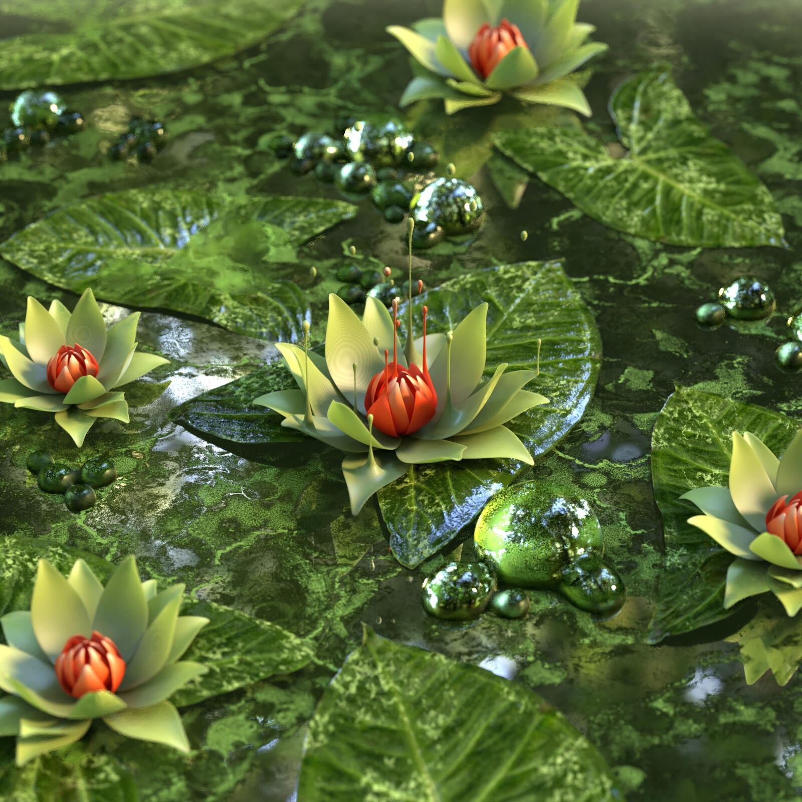 Бесплатное фото Водяная лилия
