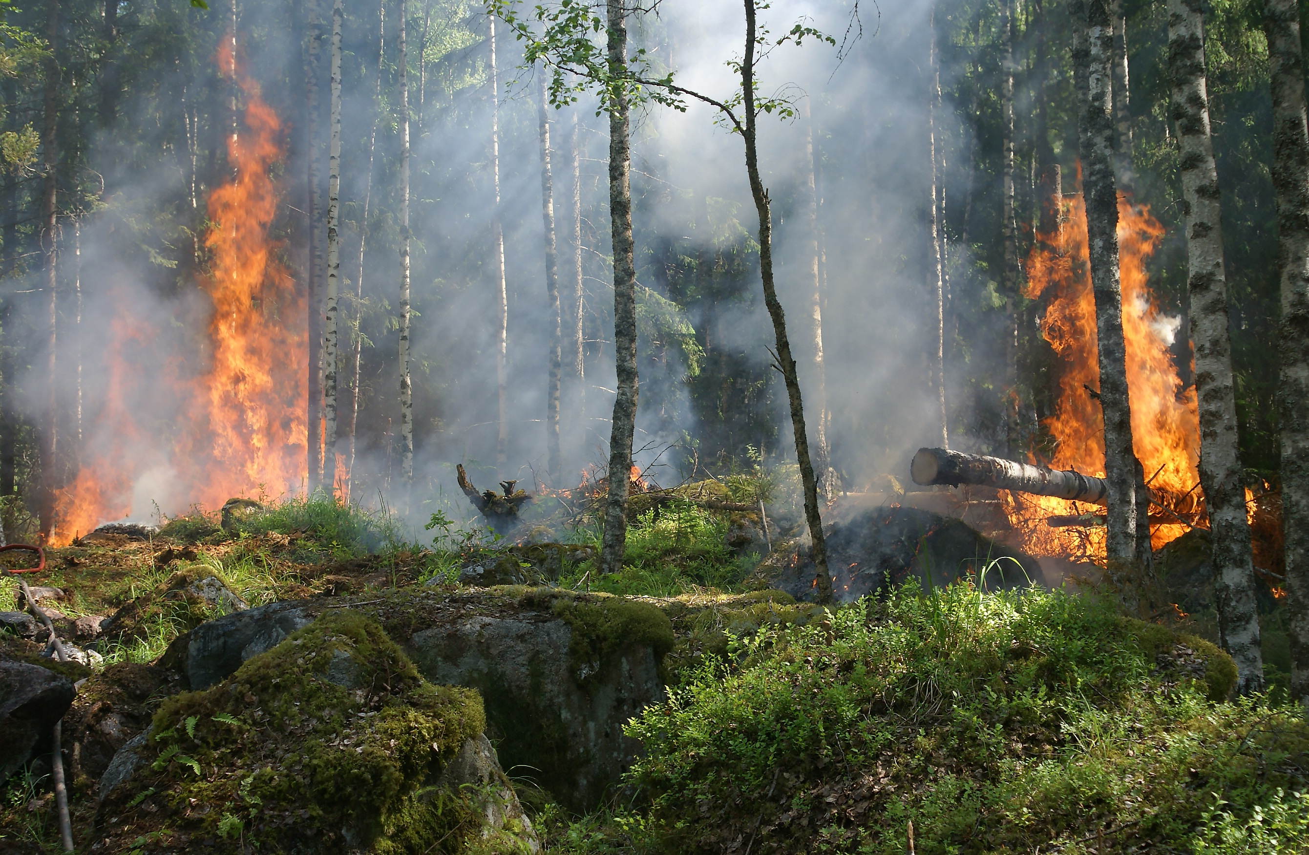 Wallpapers geological phenomenon Sweden burning on the desktop
