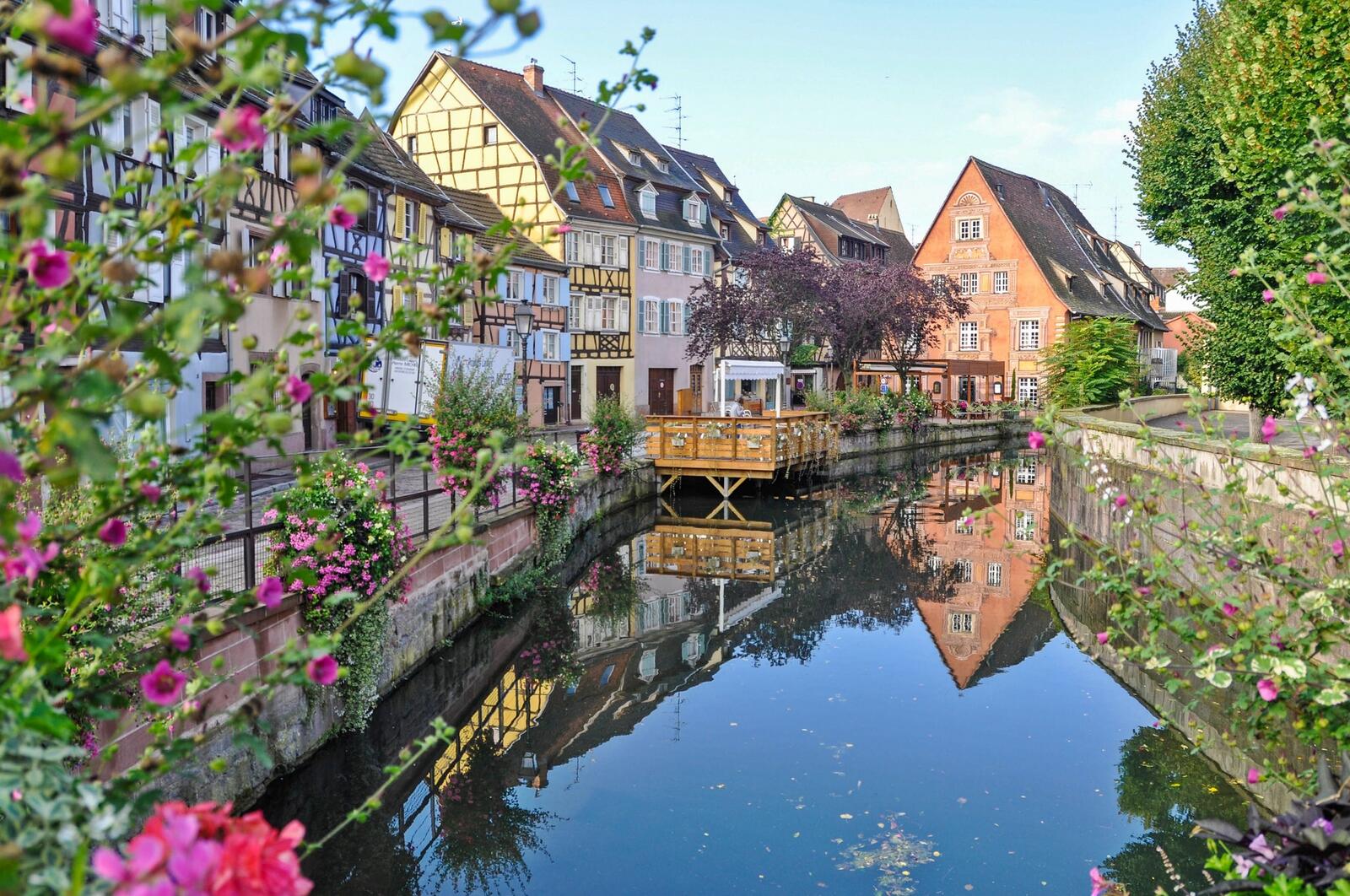 Wallpapers France Colmar canal on the desktop