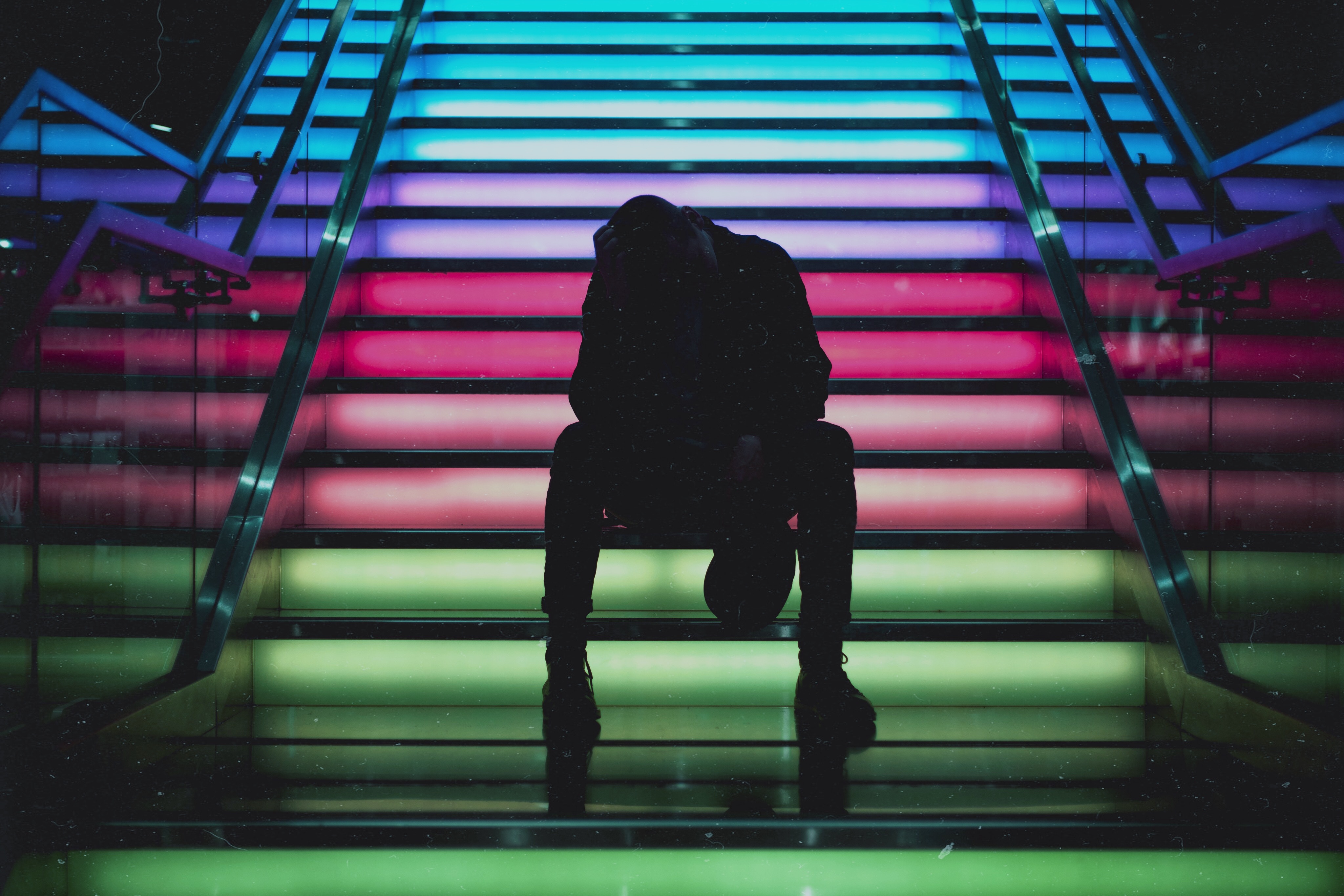 Фото бесплатно человек, лестница, красочный