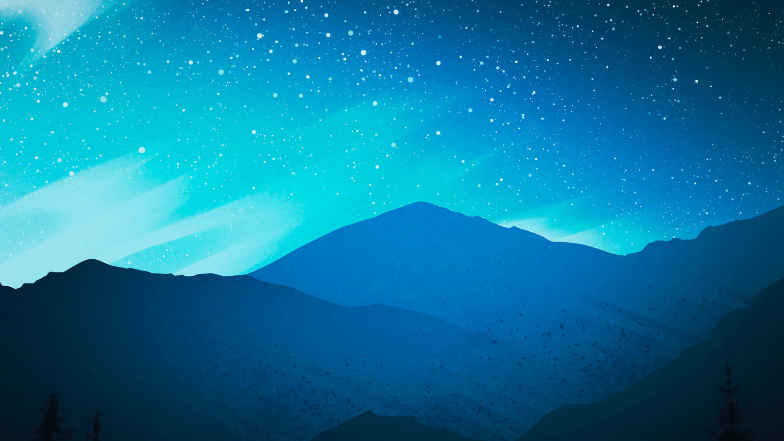 Wallpapers mountains silhouette evening on the desktop