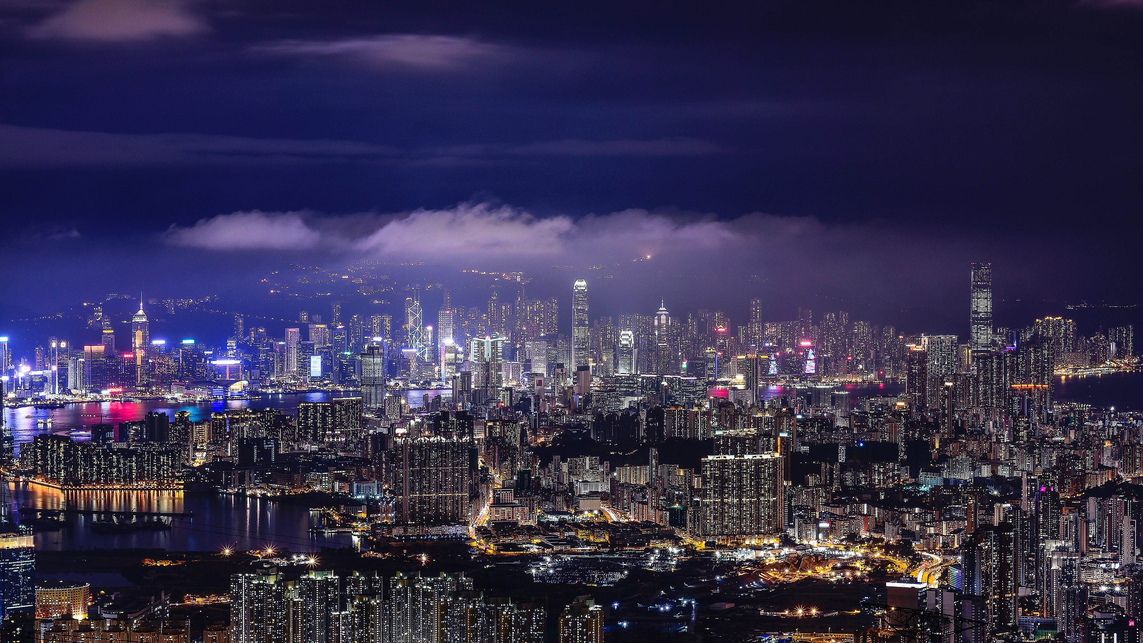 桌面上的壁纸香港 摩天大楼 鸟瞰图
