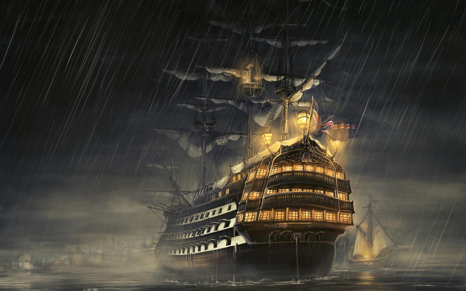 Wallpapers ghost ship ships sea on the desktop