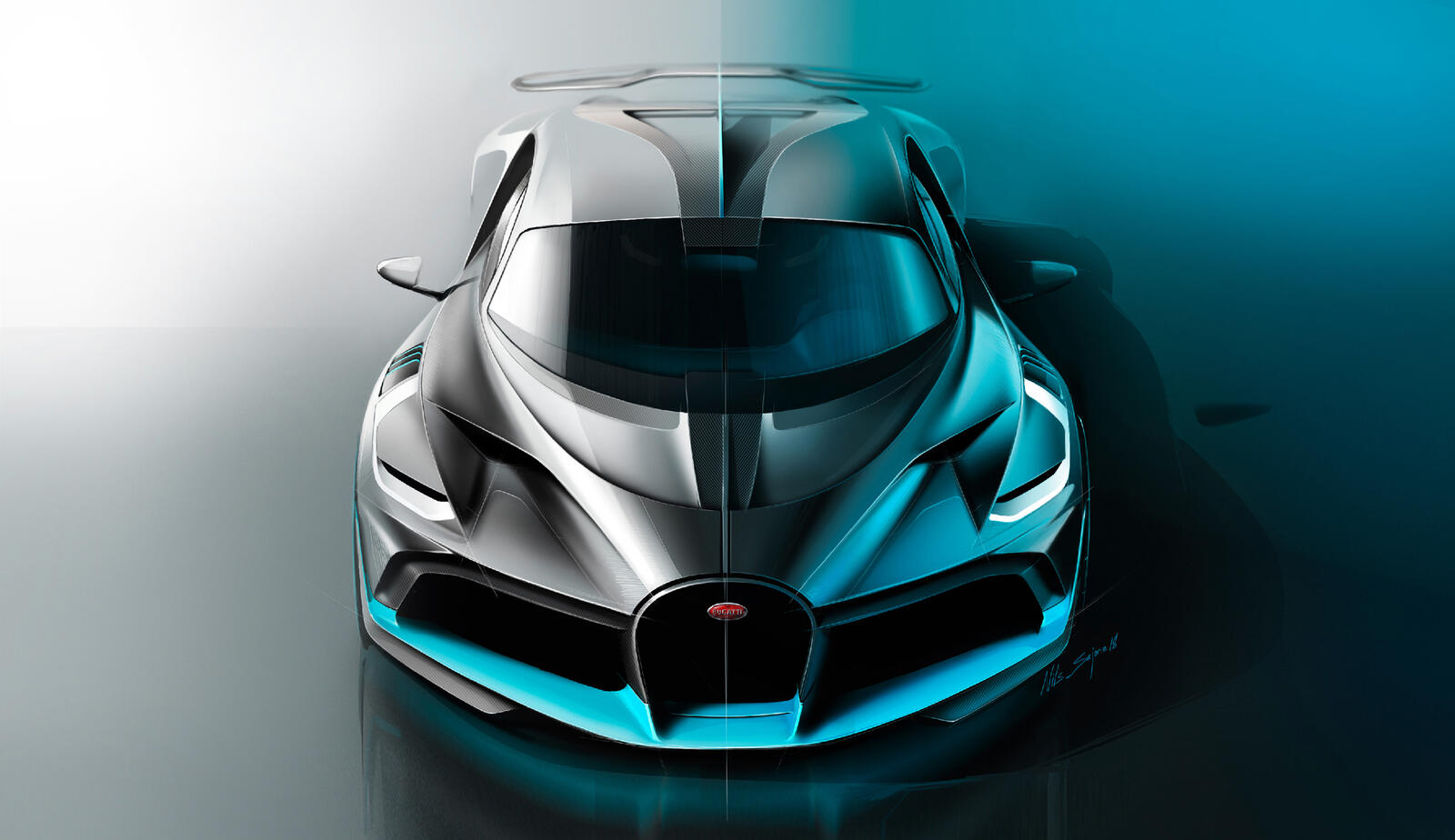Бесплатное фото Bugatti Divo вид спереди