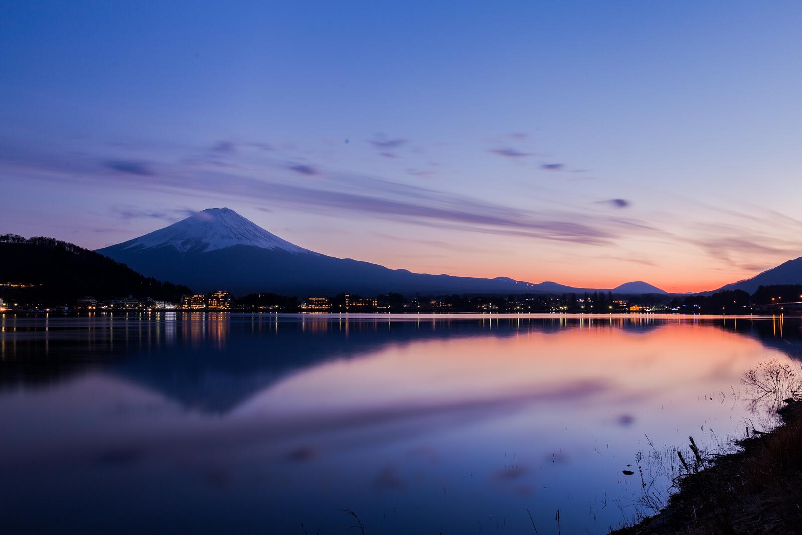 桌面上的壁纸湖 日本 自然