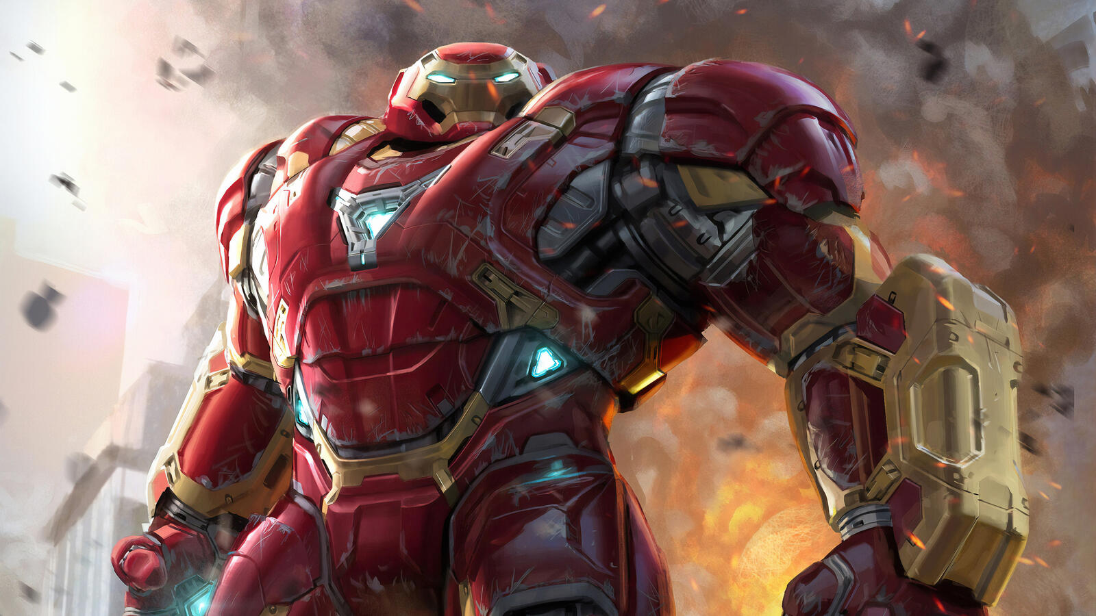 Wallpapers superheroes Iron Man hulkbuster on the desktop