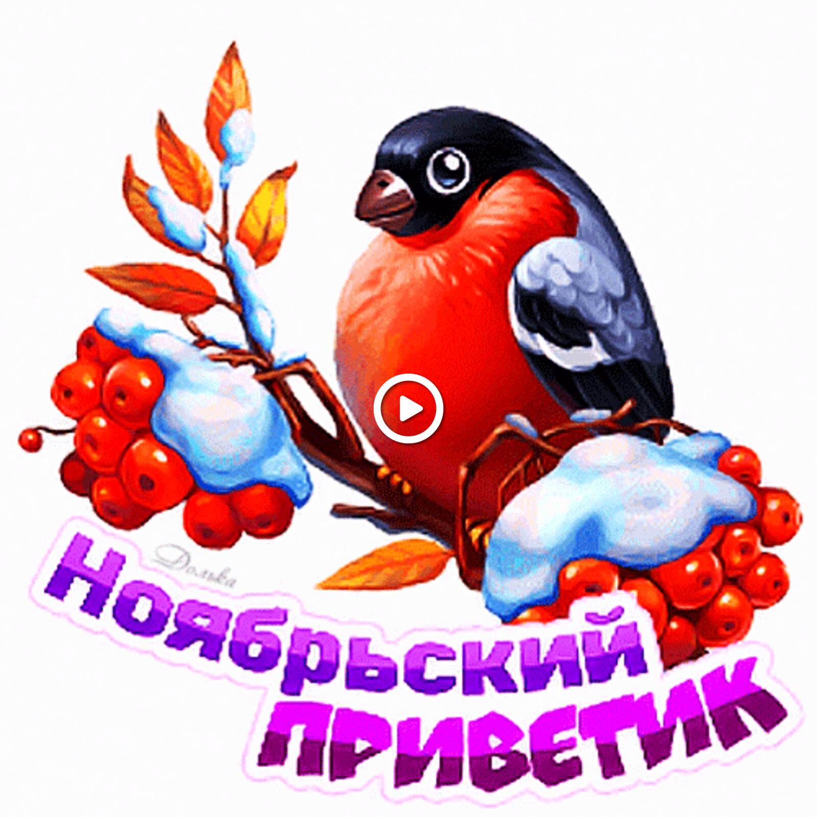 Открытка на тему ноябрьский приветик птицы текст бесплатно
