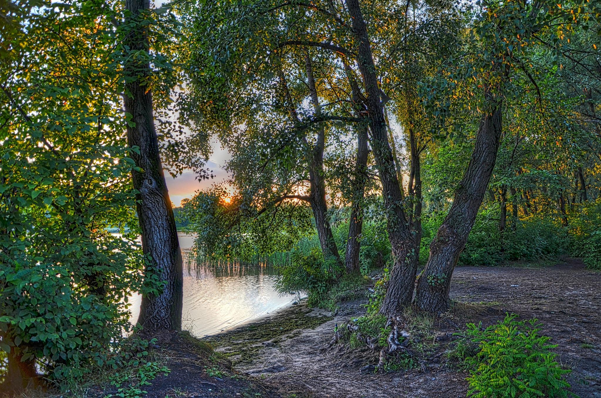 Фото бесплатно река, днепр, закат
