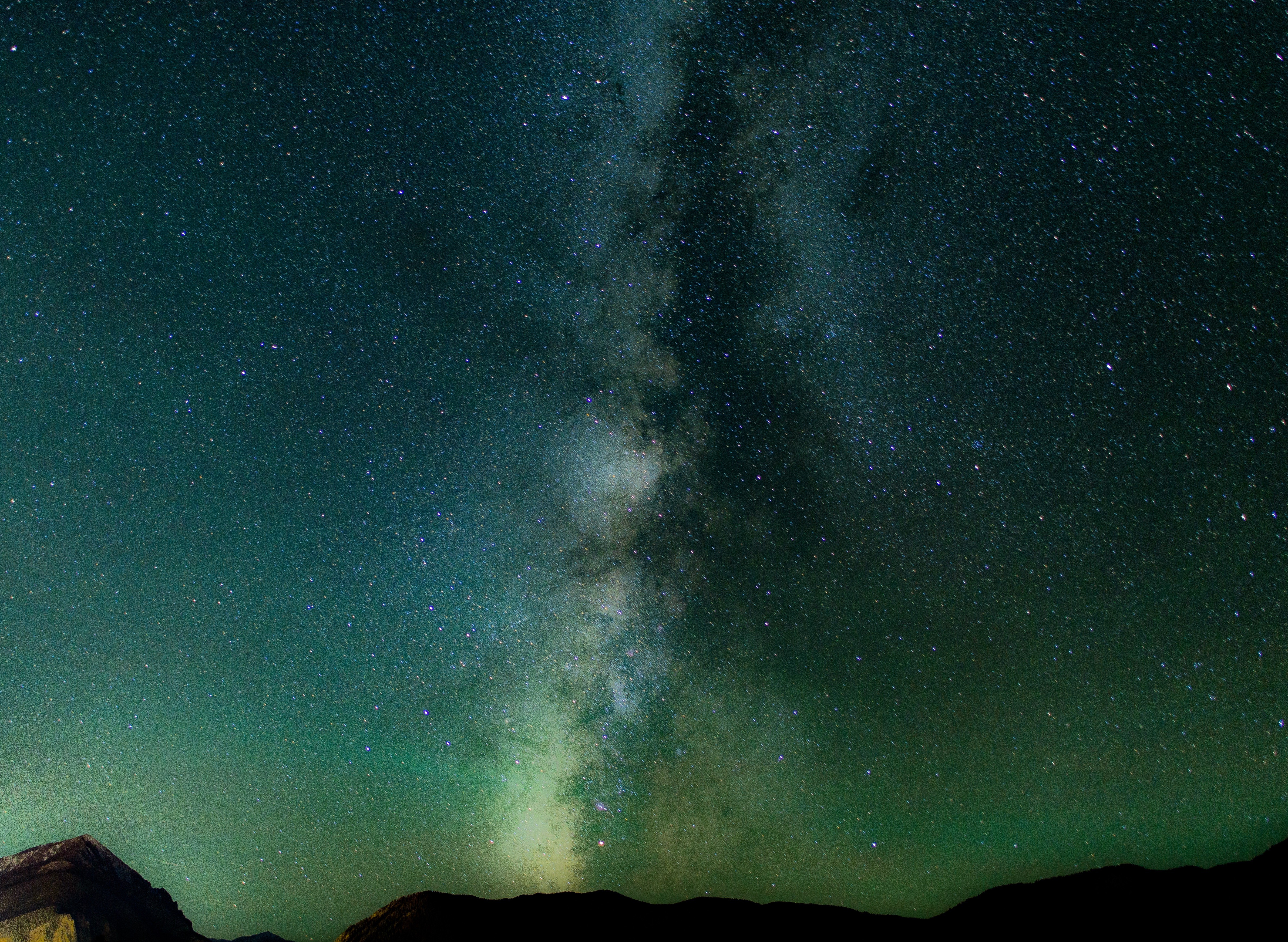 Wallpapers night galaxy nature on the desktop