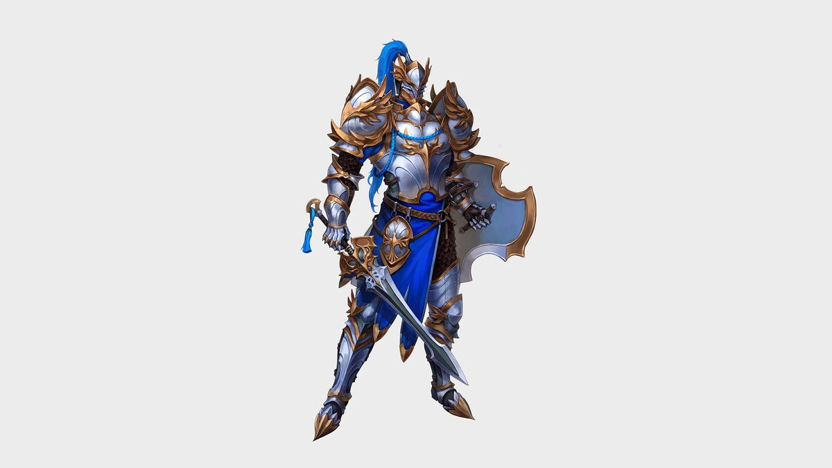 A knight in fine armor