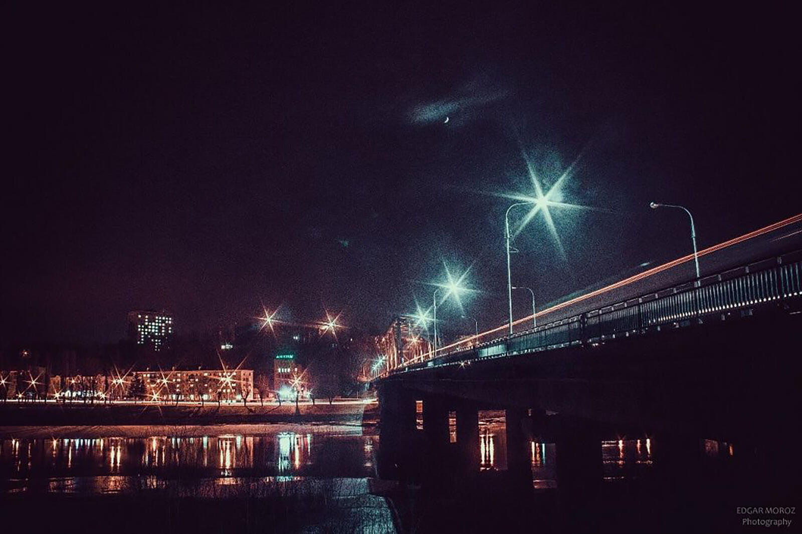 Бесплатное фото Мост над рекой Припять