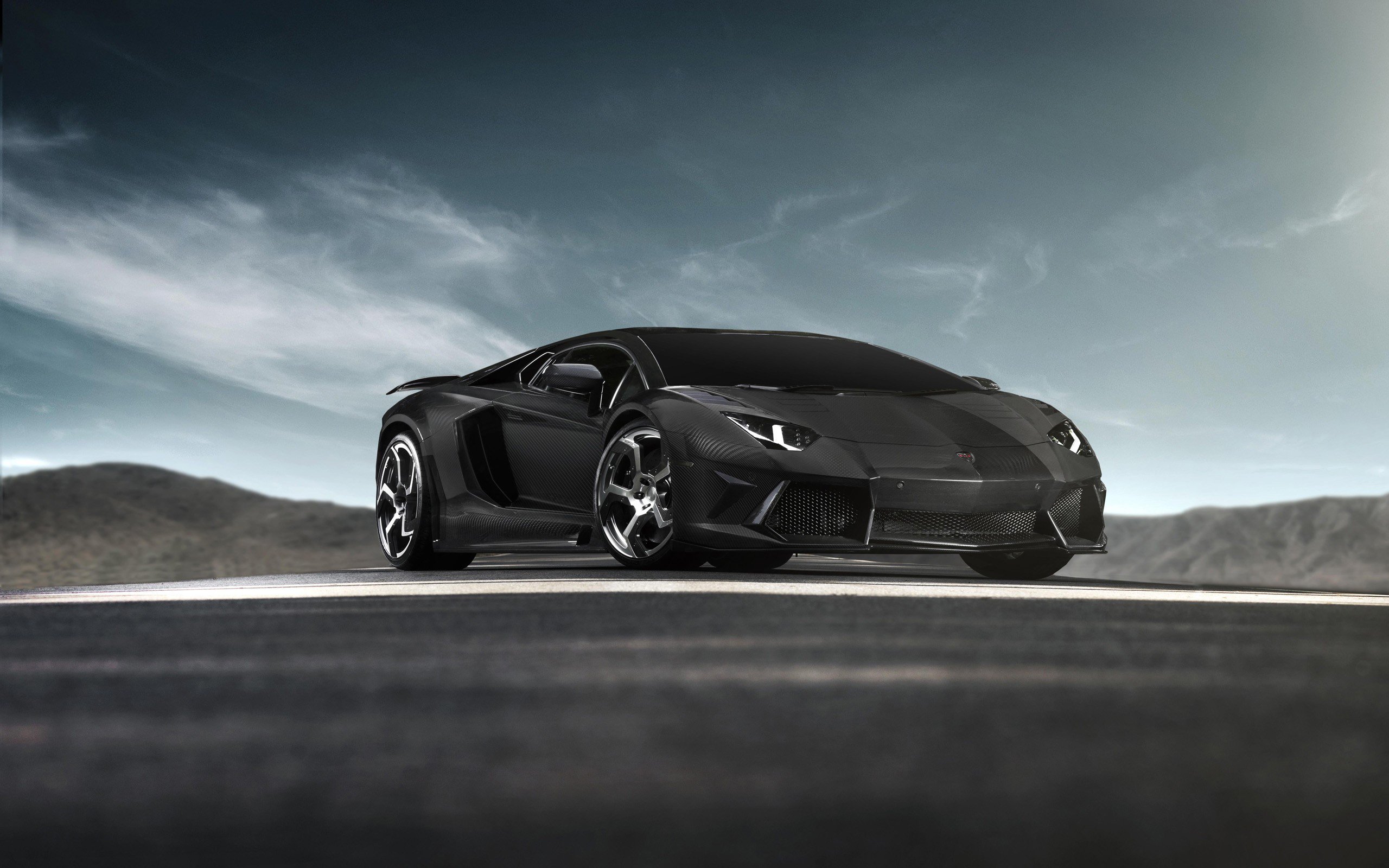 Wallpapers Lamborghini cars black on the desktop
