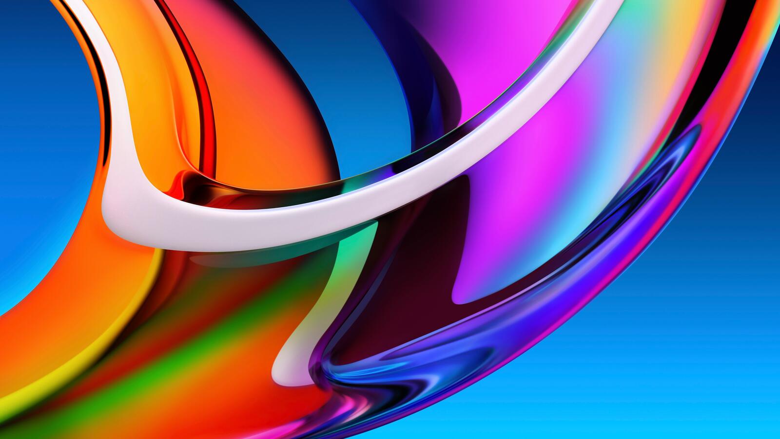 Wallpapers abstraction glass shiny wave on the desktop