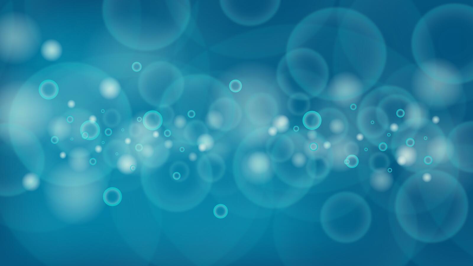 Wallpapers circles bubbles blue on the desktop