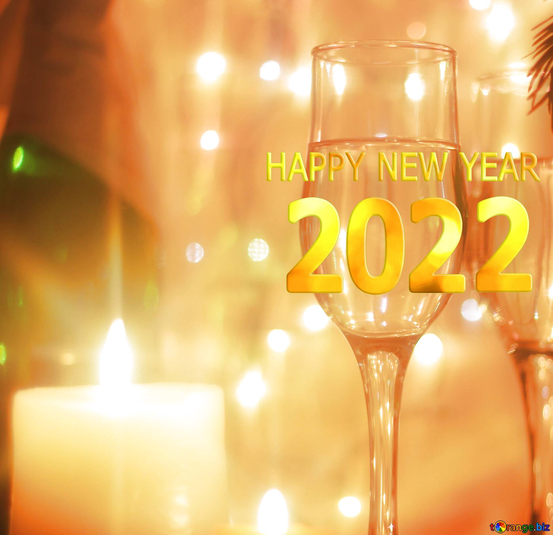 Wallpapers 2022 new year 2022 a glass on the desktop