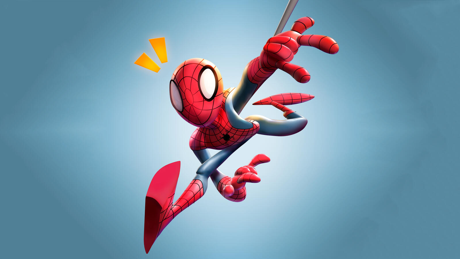 Wallpapers superheroes blue background 3d graphics on the desktop