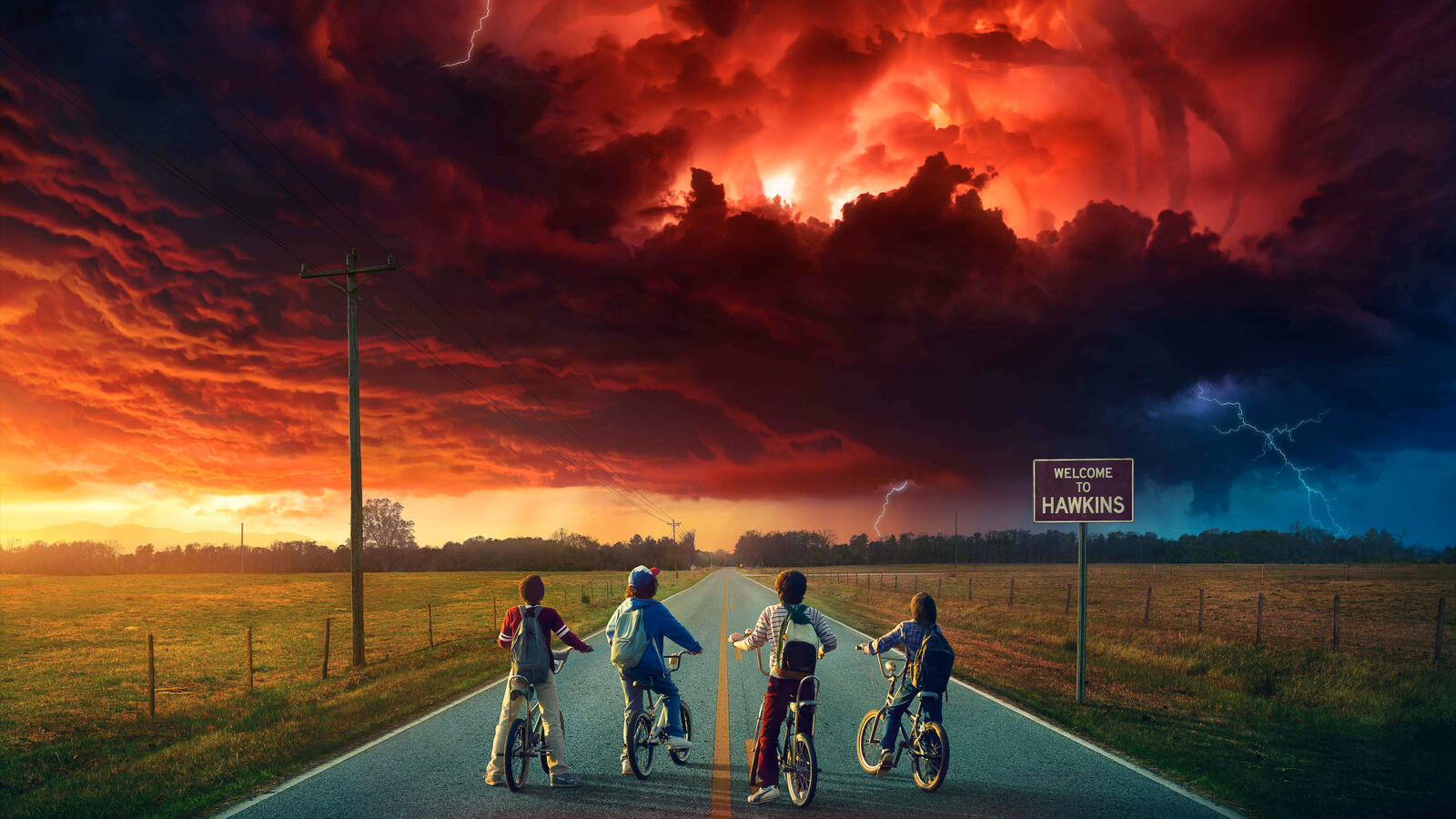 Wallpapers children cyclist stranger things on the desktop