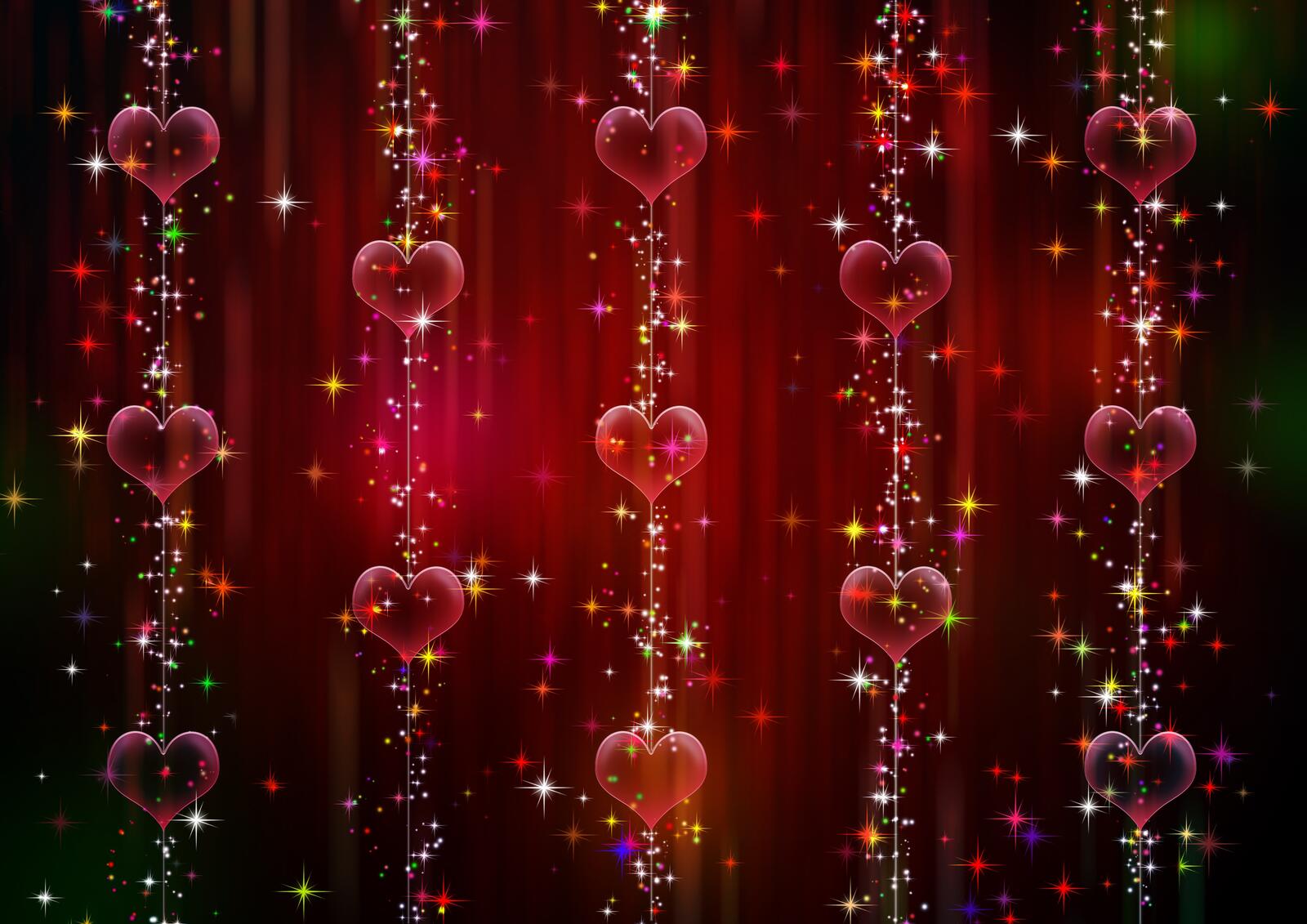Free photo Texture and hearts