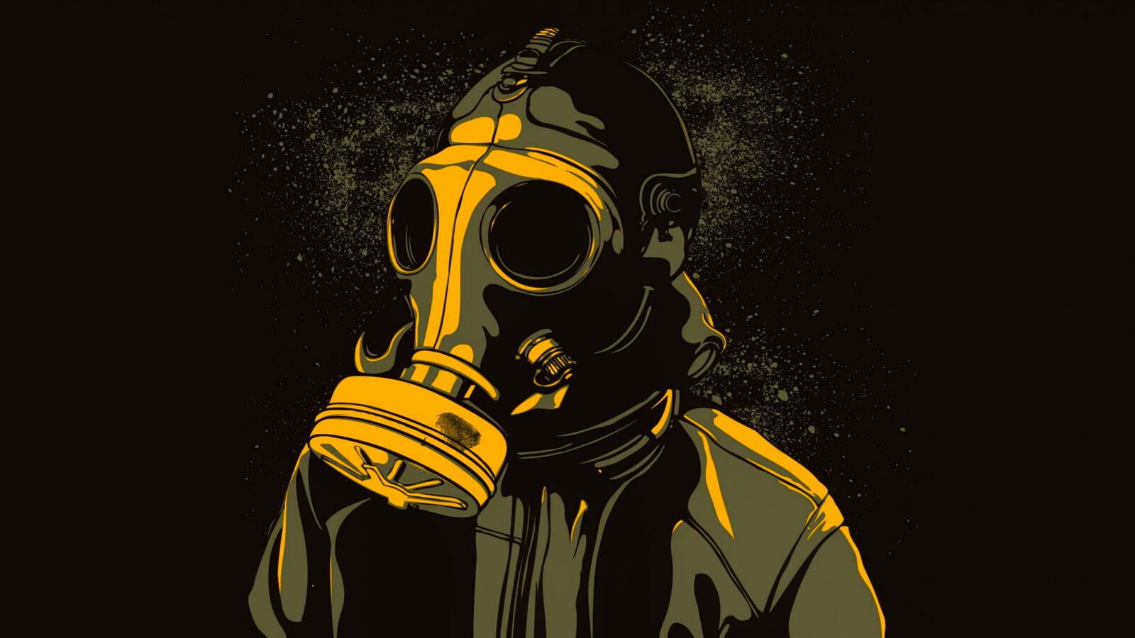 Wallpapers man men gas mask on the desktop