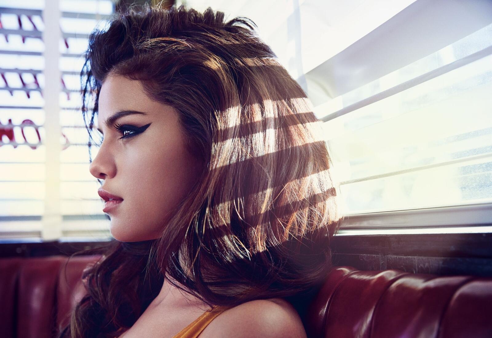 Wallpapers Selena Gomez profile view celebrity on the desktop