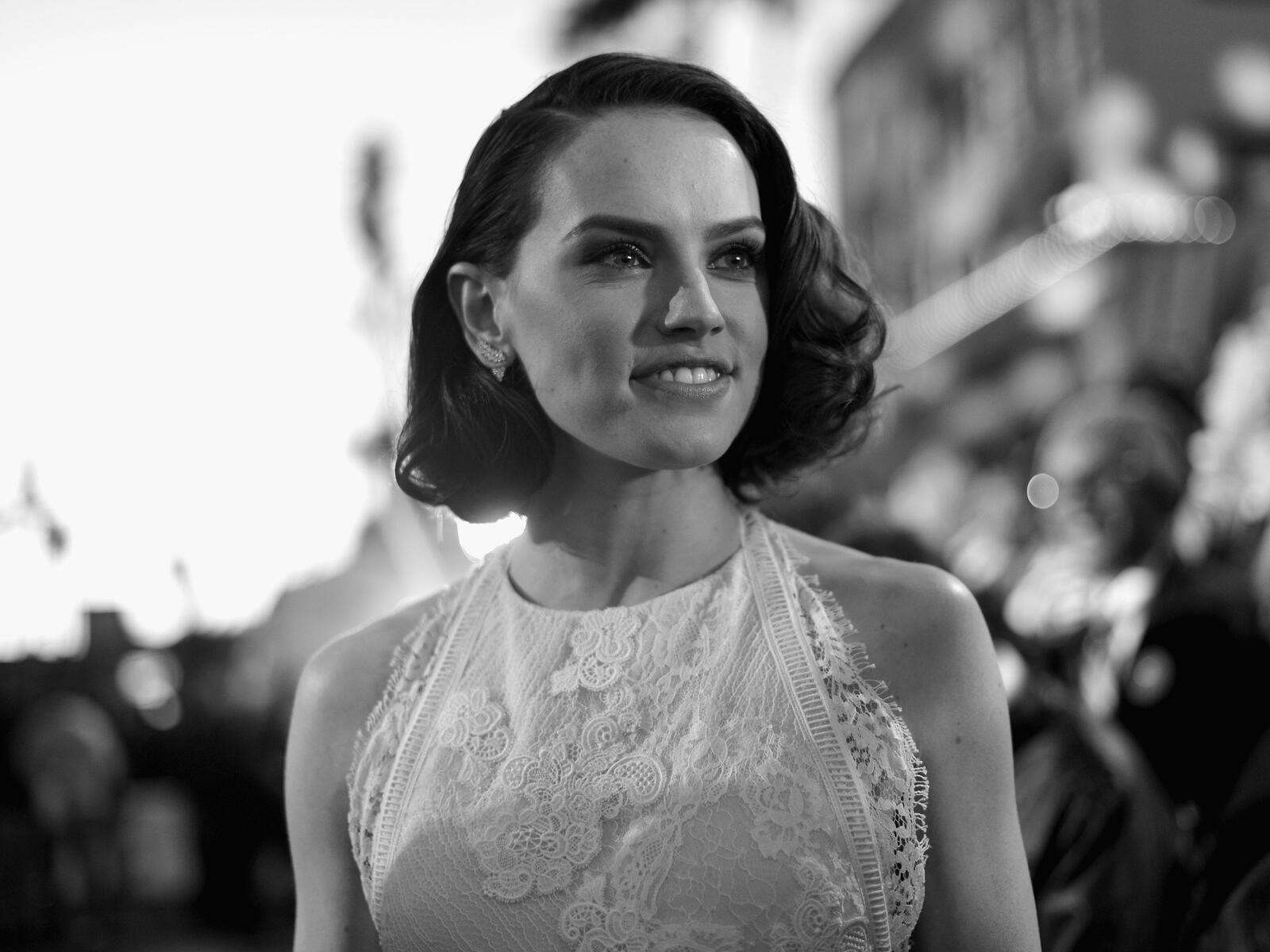 Wallpapers Daisy Ridley black and white girls on the desktop
