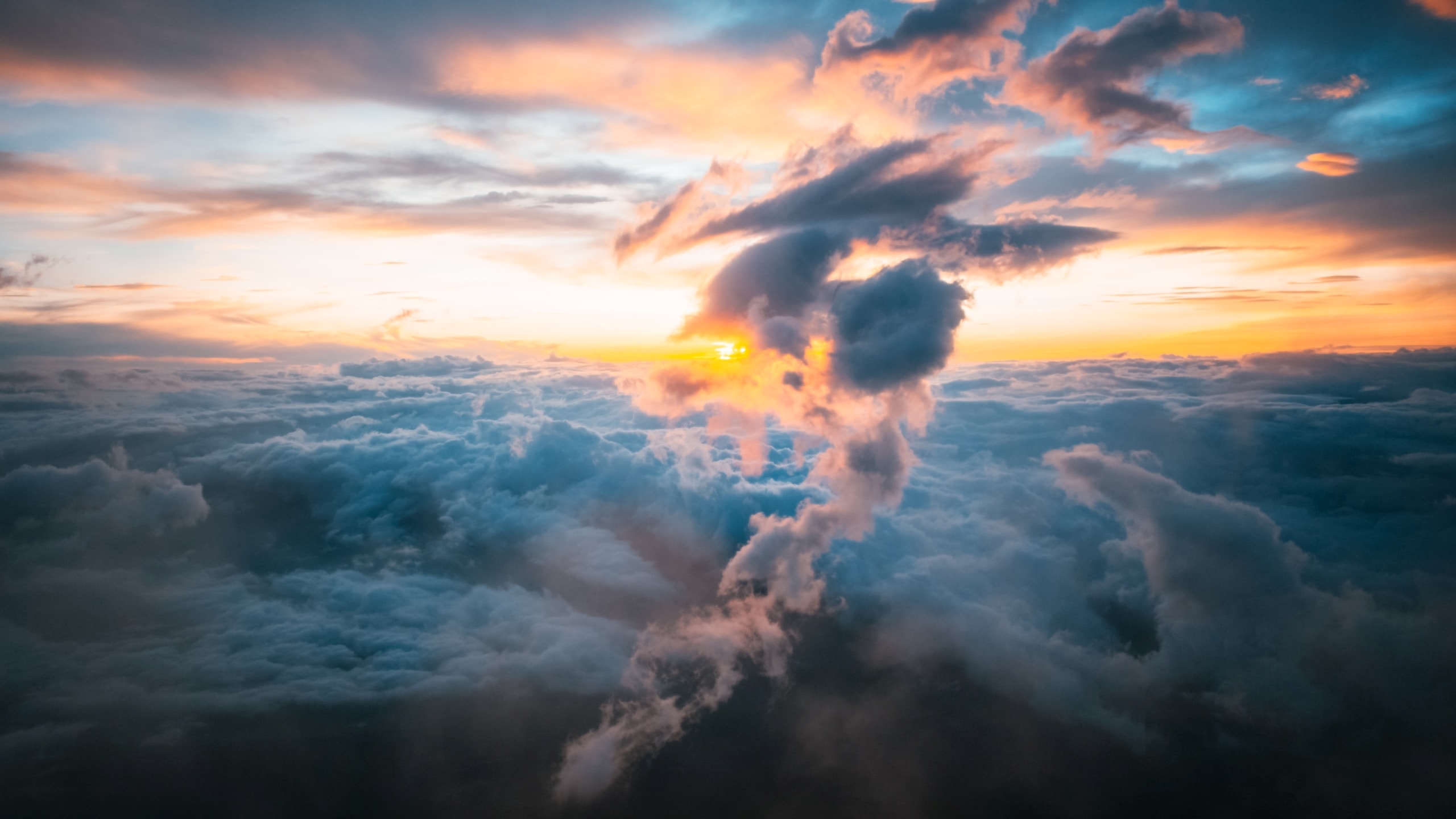 Обои облака восход солнца природа на рабочий стол