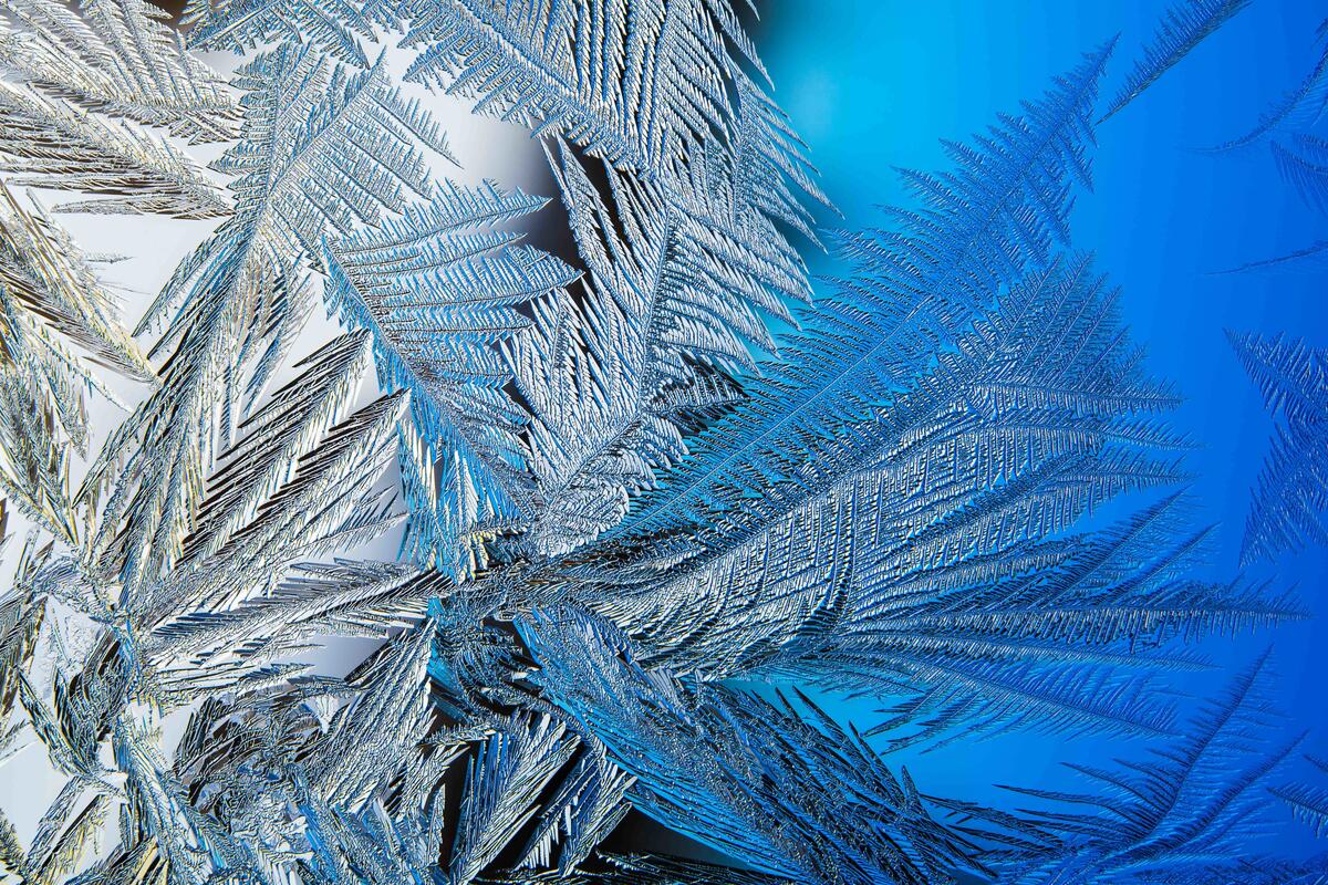 Pattern on frozen glass