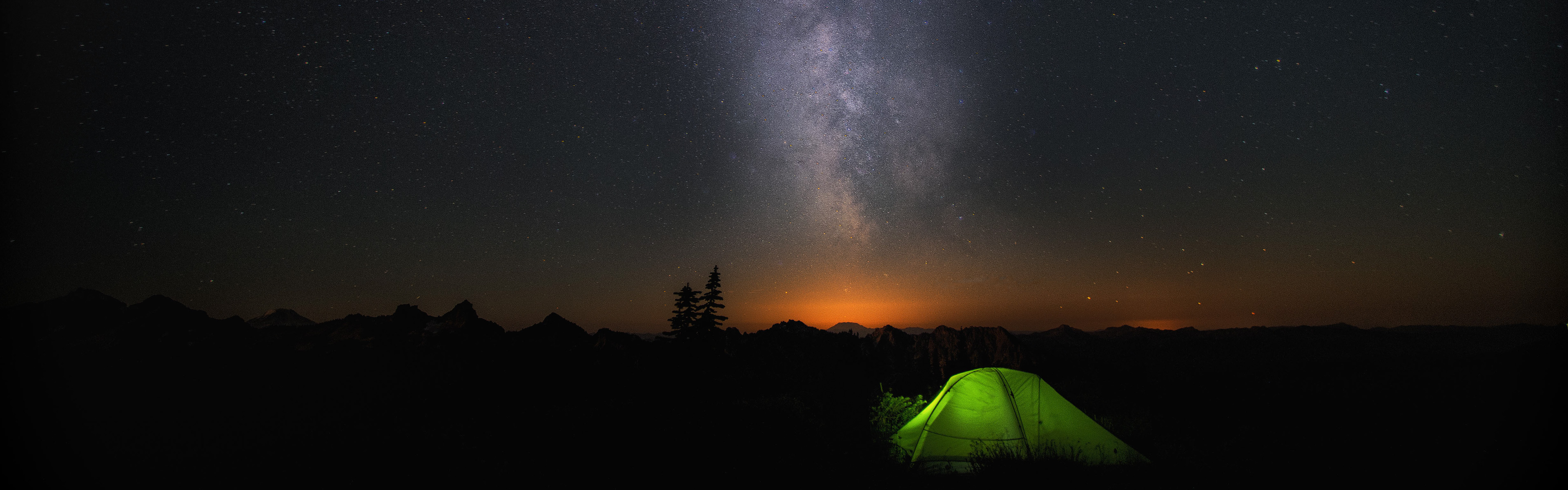 Wallpapers camping tent night on the desktop