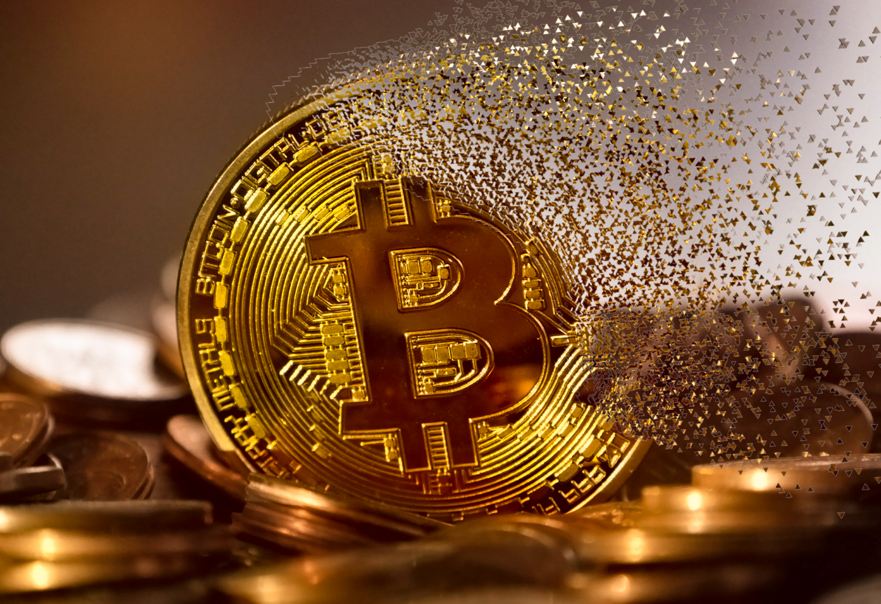 Free photo Bitcoin gold coin