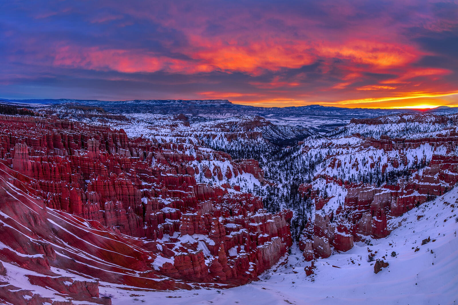 Wallpapers bryce canyon national park first snow utah on the desktop