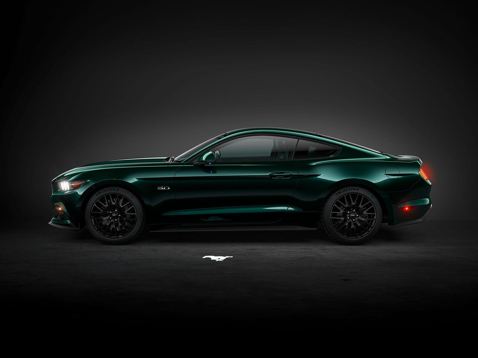 Wallpapers Ford Mustang green car Ford on the desktop