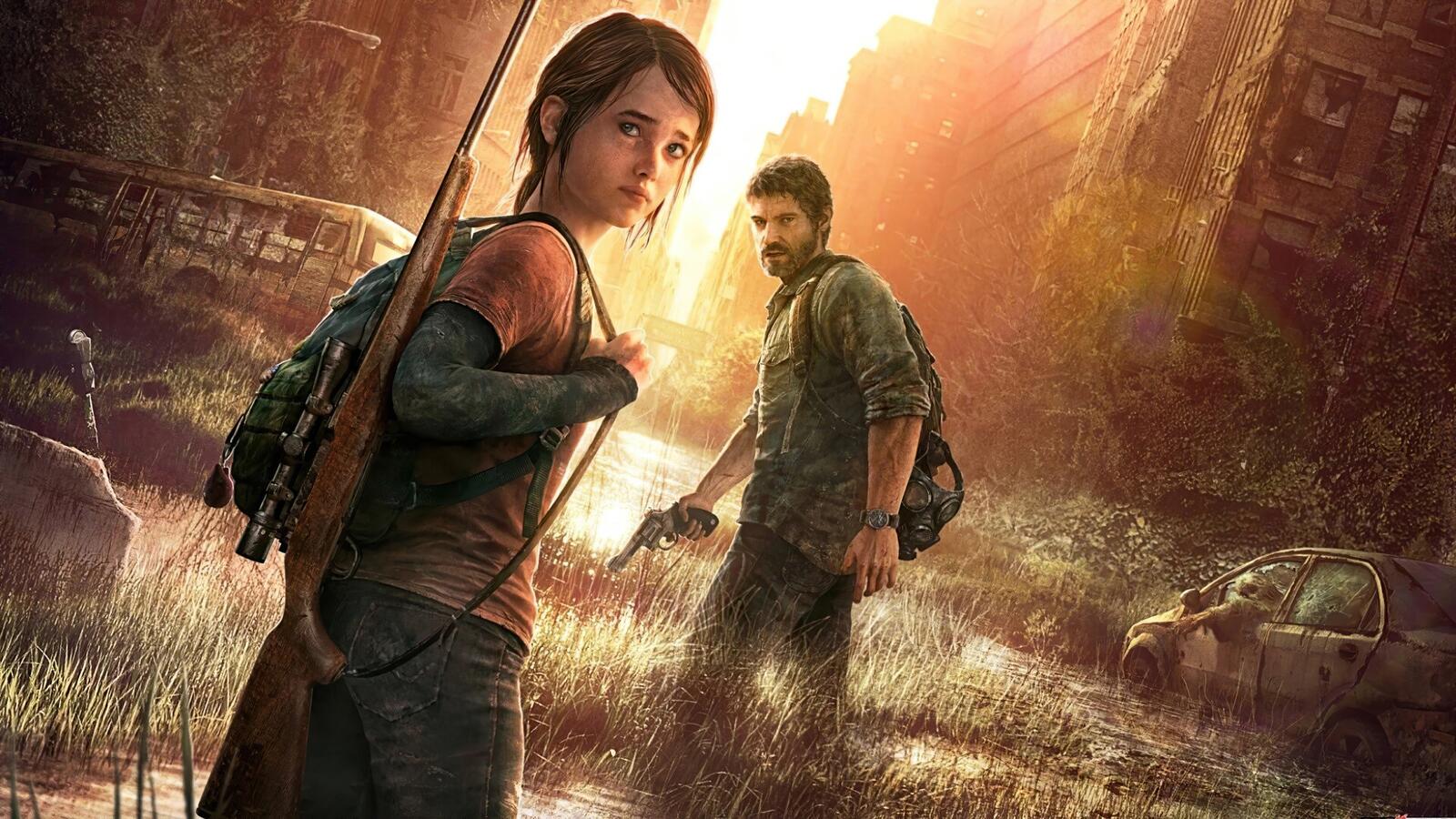 Wallpapers the last of us extras Ellie And Joel on the desktop