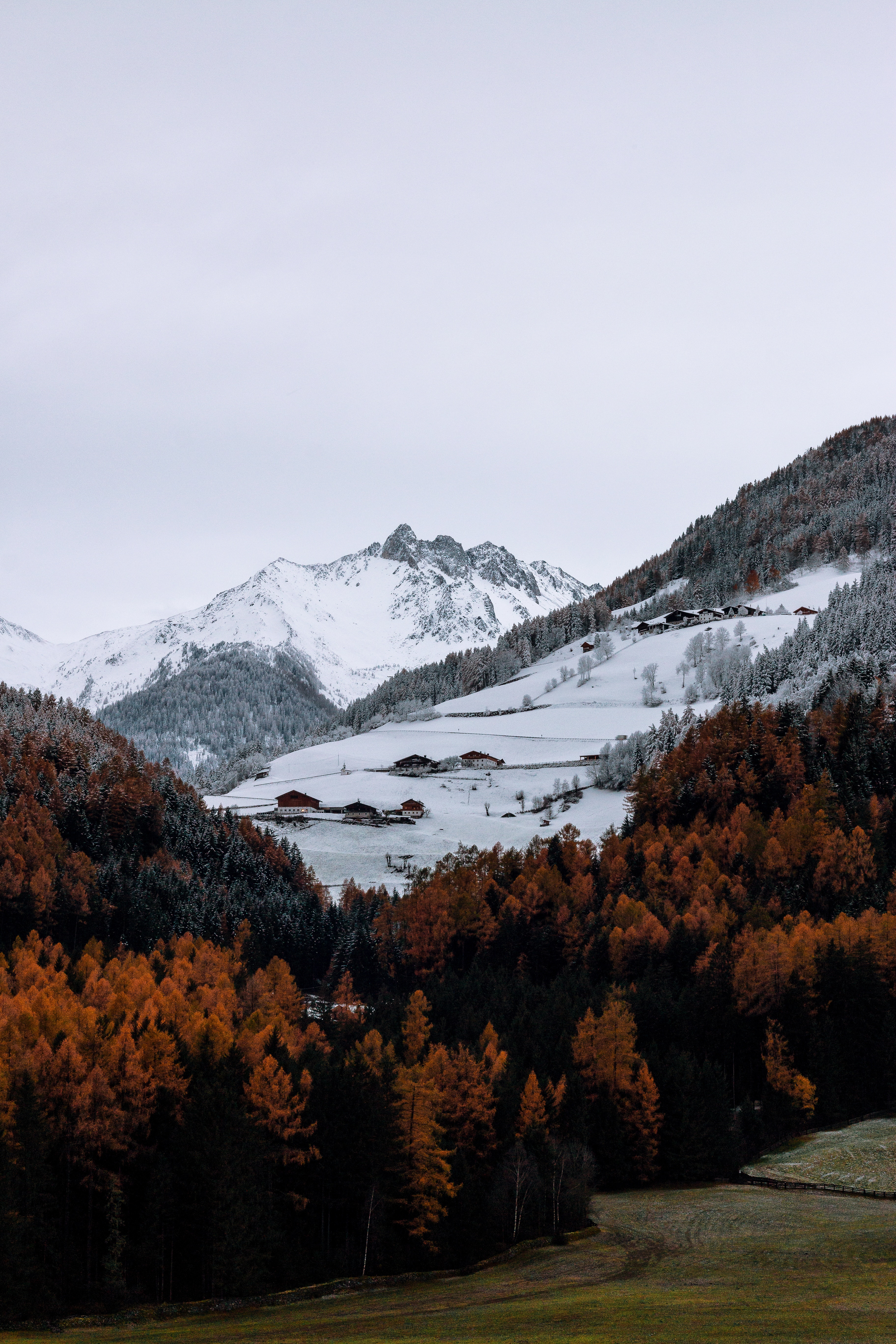 Фото бесплатно пейзажи, снег, снег на вершинах