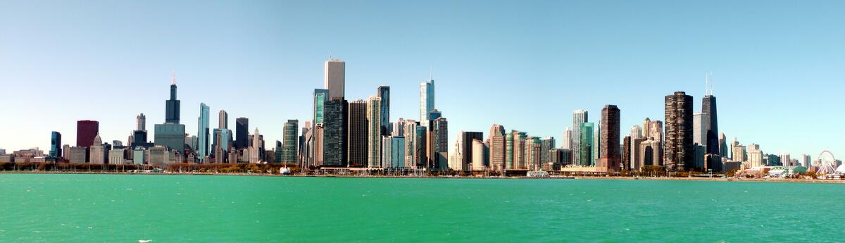 Panoramic landscape of Chicago