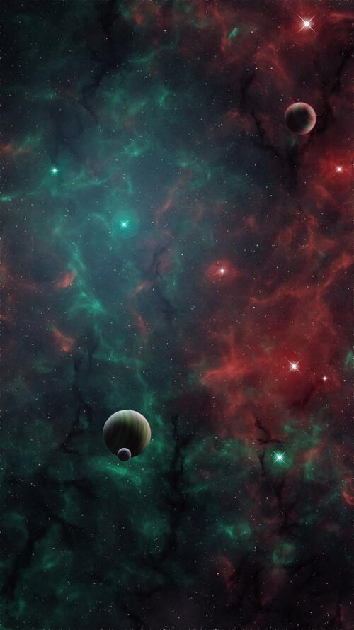 Wallpaper with outer space