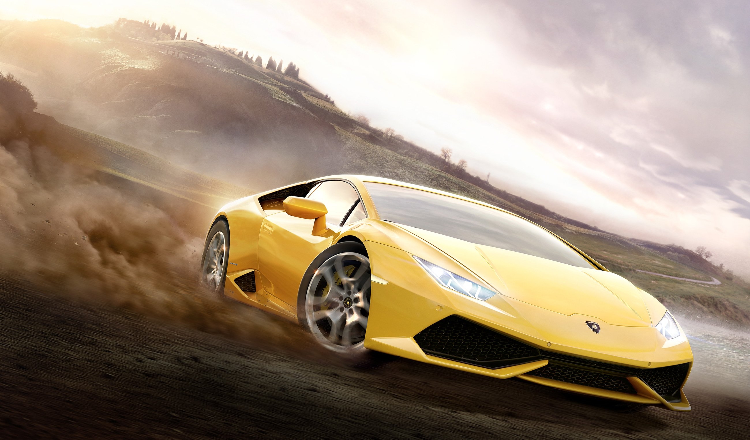 Wallpapers Lamborghini Huracan front of view from front on the desktop