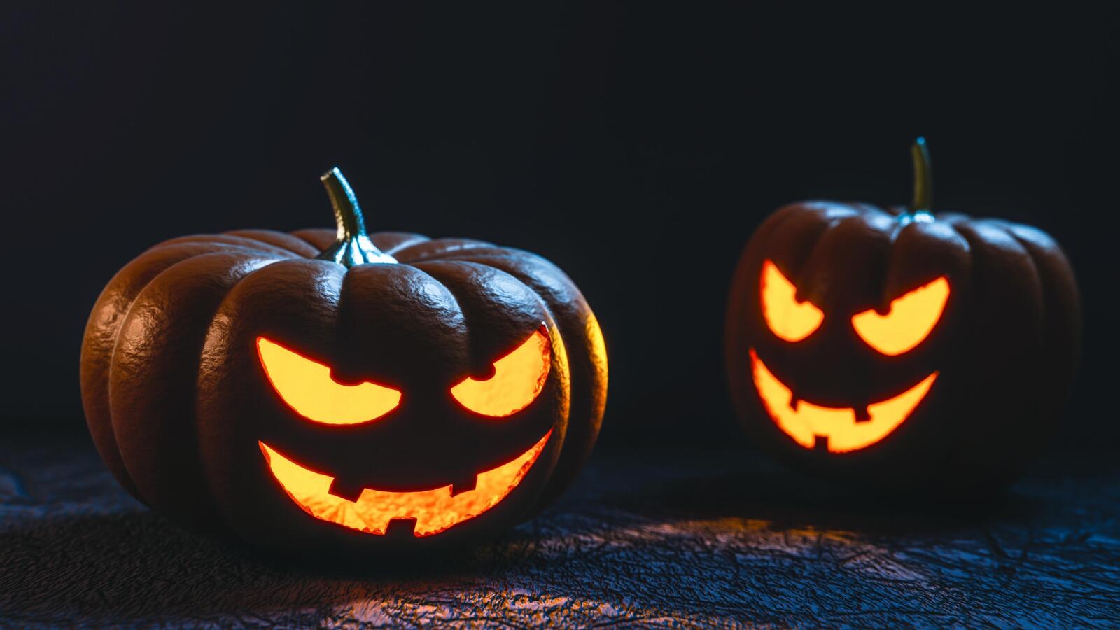 Wallpapers smiling creepy pumpkins halloween 2021 on the desktop