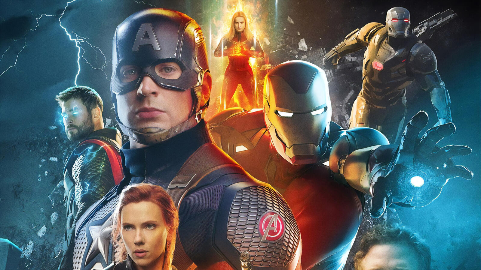 Wallpapers poster face Avengers Endgame on the desktop