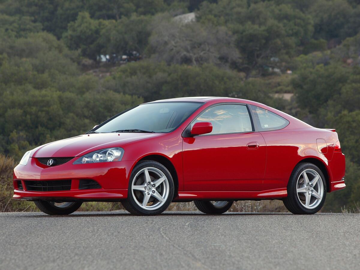 Red Acura rsx.