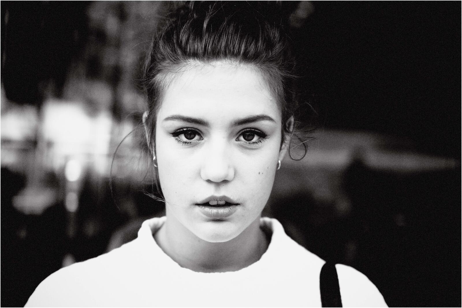 Wallpapers Adele Exarchopoulos monochrome black and white on the desktop