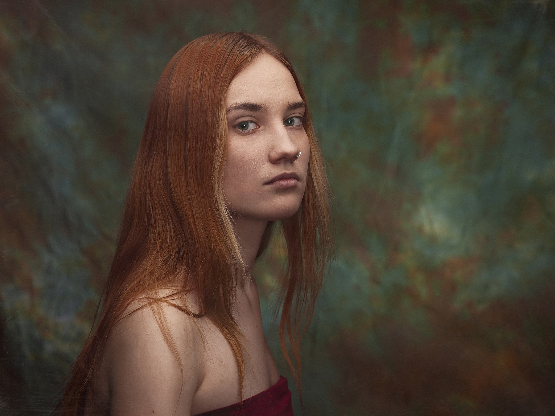 Wallpapers red hair face portrait on the desktop