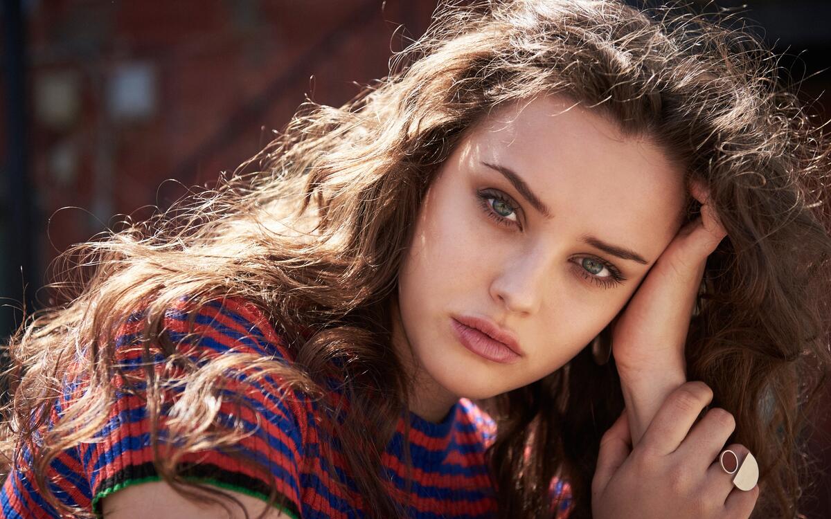 Katherine Langford looks out at the viewer