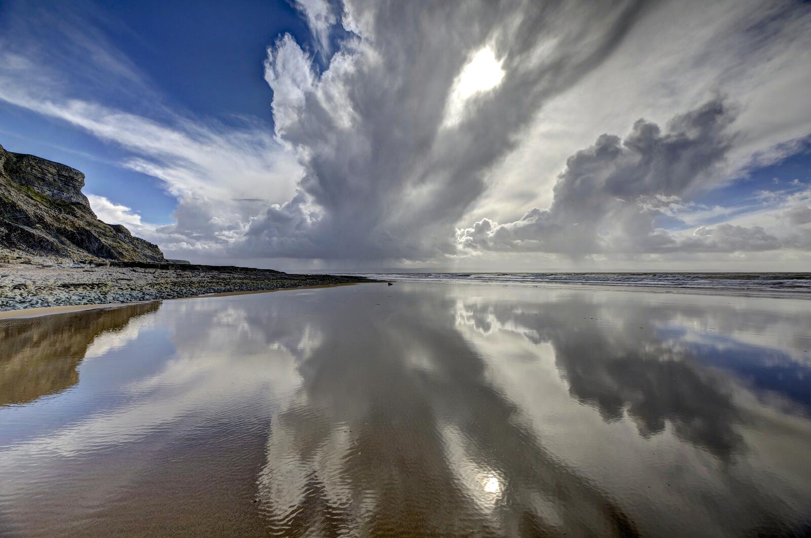 Обои Пляж Гламорган побережье Уэльс пляж на рабочий стол