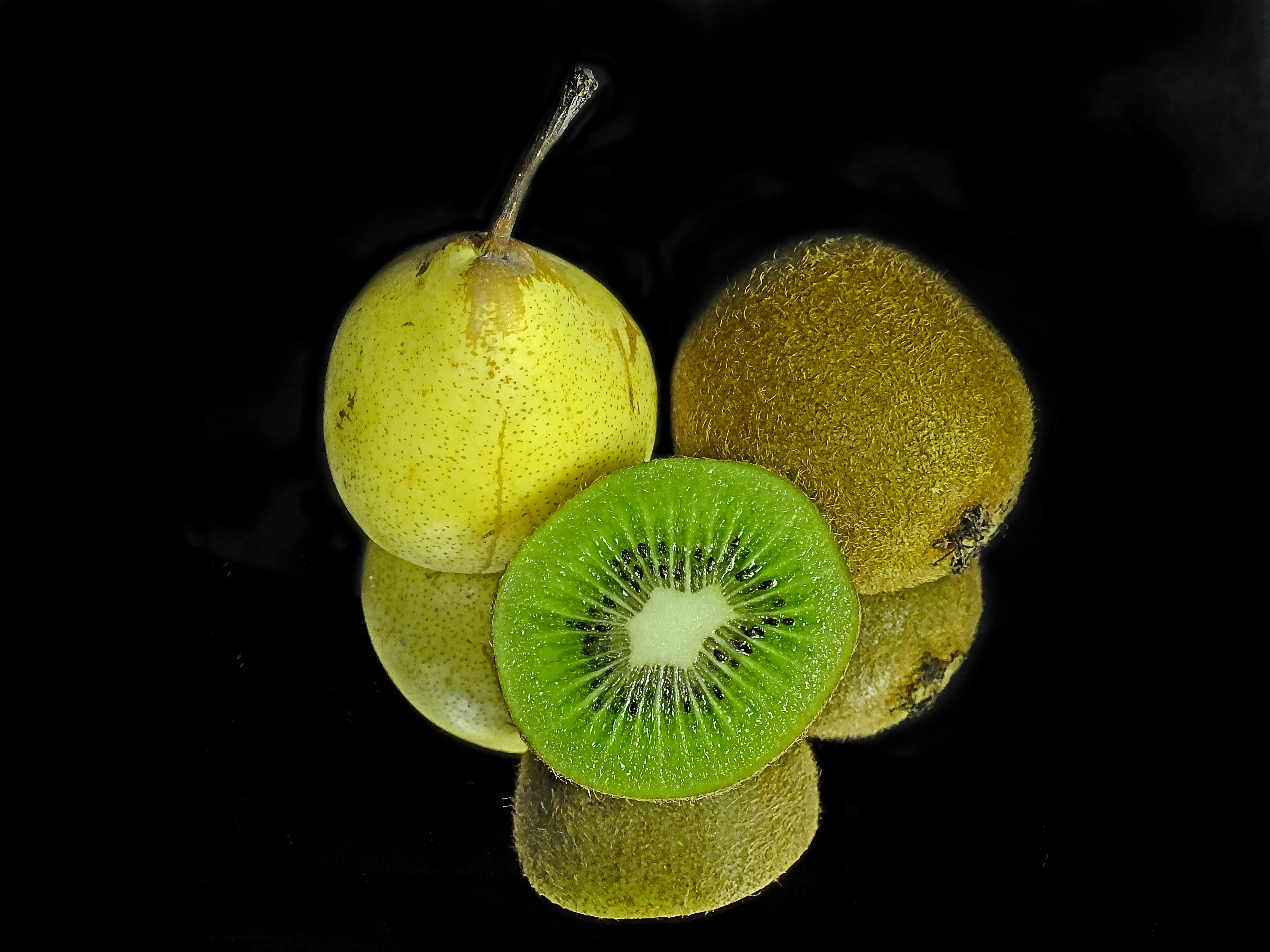 Photo free pear, kiwi, food