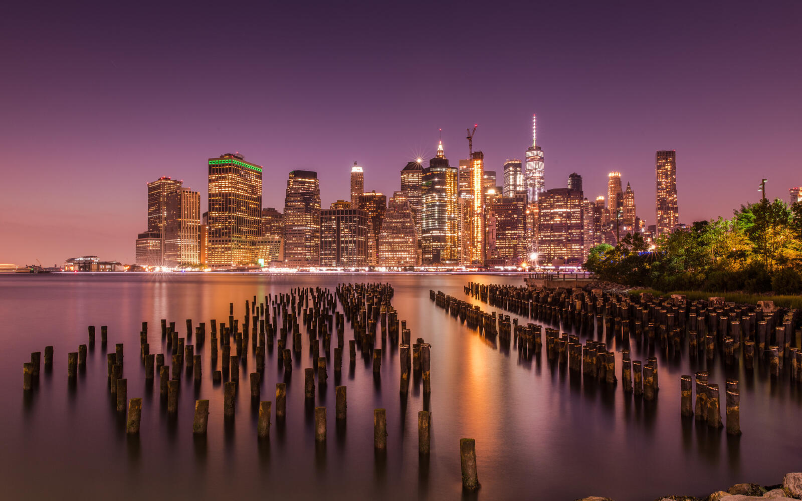 Wallpapers New York The City That Never Sleeps night on the desktop