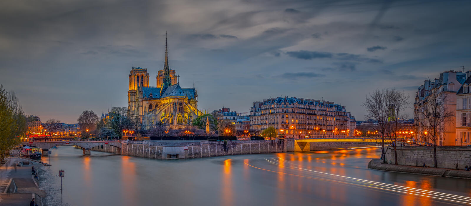 Wallpapers Paris France Notre Dame panorama on the desktop