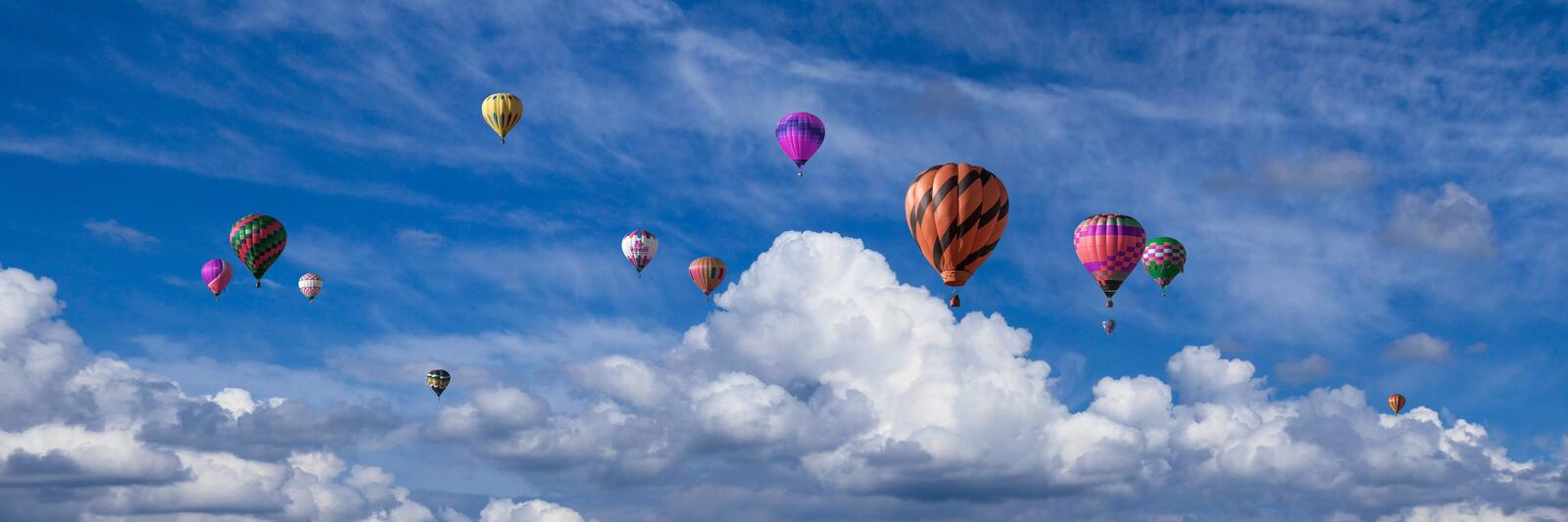 Wallpapers balloons clouds panorama on the desktop